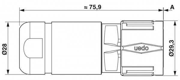 1621517 Kabelsteckverbinder, SH, gerade lang, geschirmt 4+4+4+PE / 3+N+PE