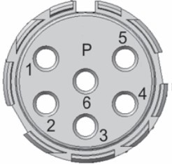 Isolierkörper (6H), 6pol., P-Teil