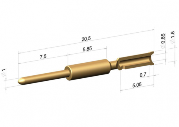 Kontaktstift "B" 1,0mm 0,05-0,34mm²