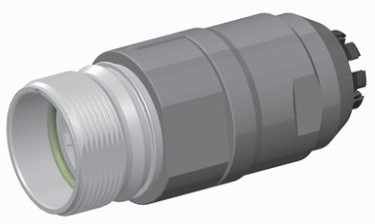 Kabelkupplung kunststoffummantelt 12polig P-Teil, 20°-codiert inkl. Stiftkontakte Crimp 021.311.1020 variable Klemmung 5,5-12,0mm