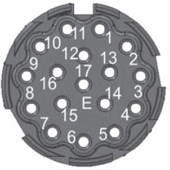 Isolierkörper (17G), 17pol., E-Teil