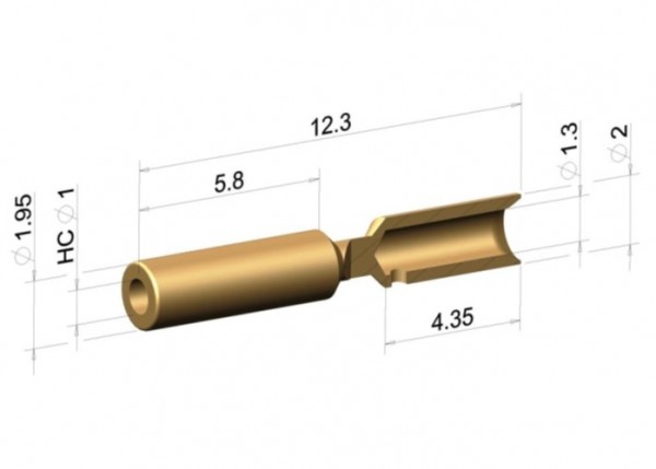 Kontaktbuchse "A" Hyperboloid 1,0mm 0,24-1,00mm²