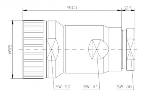 Kabelstecker 6polig P-Teil ohne Kontakte