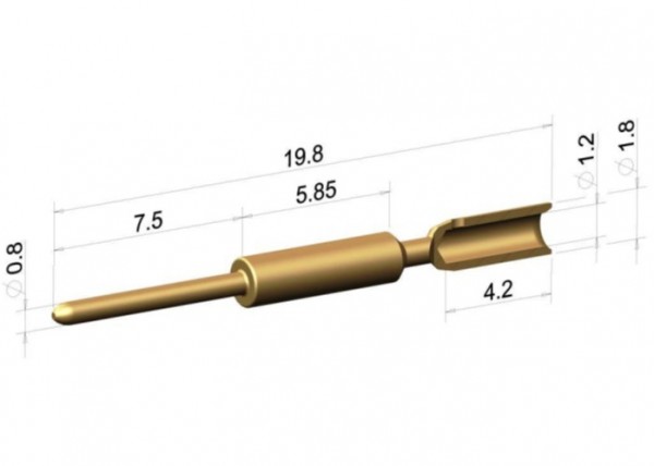 Kontaktstift "C" 0,8mm 0,24-0,50mm²