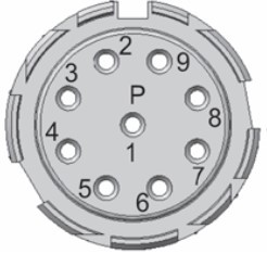 Isolierkörper (9K), 9pol., P-Teil