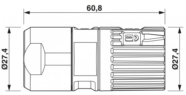 M23-17S1N8A80DUS - Kabelst. 17pol., M23 PRO - 1629156