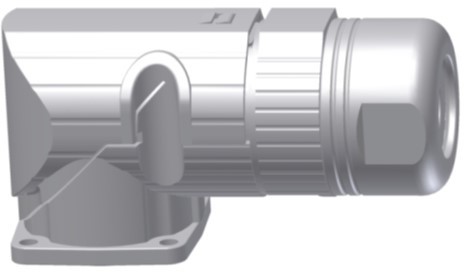 Intercontec entsprechend, Winkel-Kabelverschraubung EMV Klemmung 9,0-13,2mm