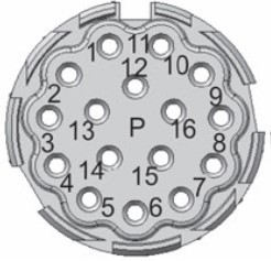 Isolierkörper (16B), 16pol., P-Teil