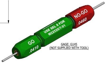 B335 Hypertac entsprechend, Prüfdorn für M22520/7-01