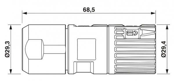 M23-5ES198A8024 - Kabelsteckverbinder 5+PE (1628824)