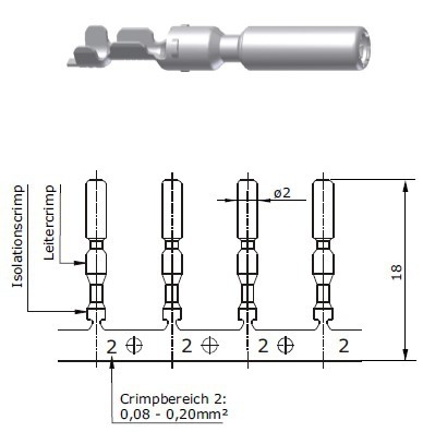 Bandkontaktbuchse 1,0mm, 0,08-0,20mm²