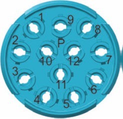 Isolierkörper (12A), 12pol., P-Teil für SFOA