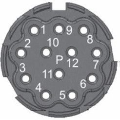 Isolierkörper (12T), 12pol., P-Teil