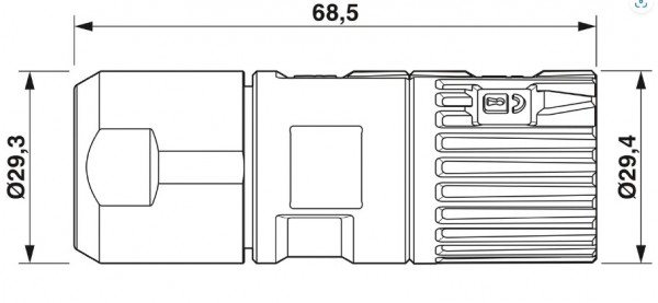 M23-5ES198A8023S - Kabelsteckverbinder (1628817)