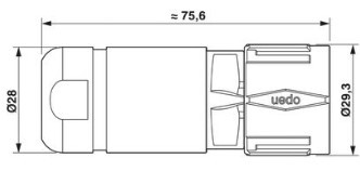 entsprechend Bosch Rexroth, Indramat Leistungsstecker 9polig #R911378092 (09S-ROUN-CON-M-N)