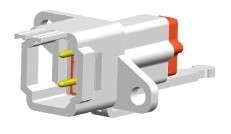 Rechteckstecker 2-polig ohne Kontakte