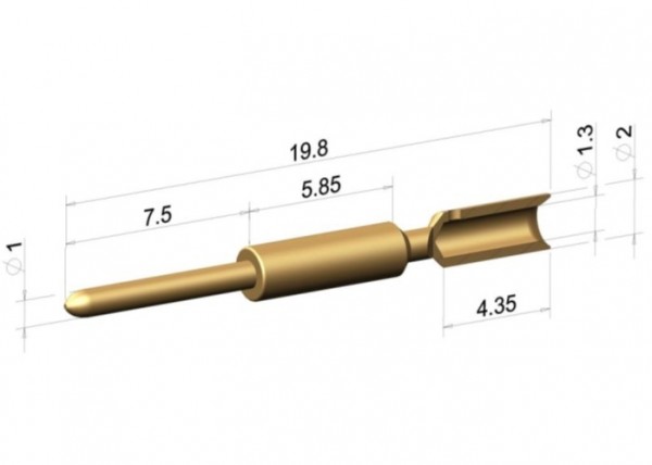 Kontaktstift "A" 1,0mm 0,24-1,00mm²