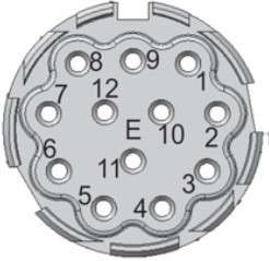 Isolierkörper (12S), 12pol., E-Teil