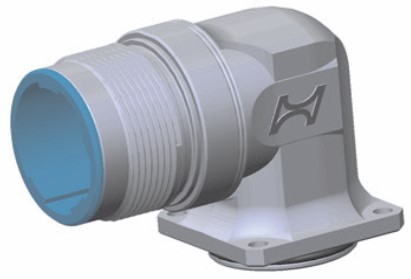 Einbaudose 90° 8polig E-Teil inkl. Stiftkontakte Crimp 021.147.2000 + 021.129.1020