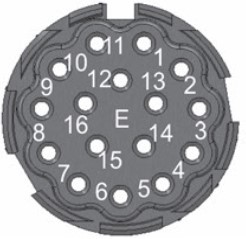 Isolierkörper (16A), 16pol., E-Teil