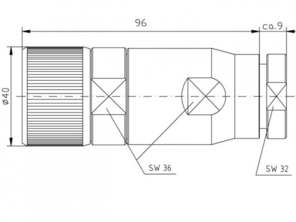 Kabelstecker 8polig ohne Kontakte für Hauni